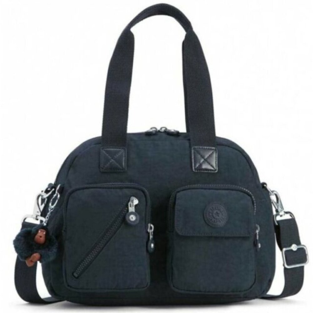 Kipling Hb3170 Defea Large Satchel Shoulder Handbag Nylon True Blue Tonal